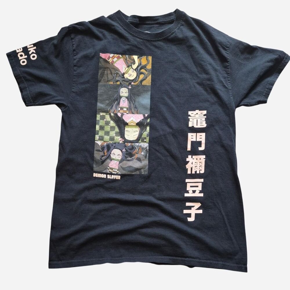 Demon-slayer Women's Black Kamado Anime T-shirt Size M